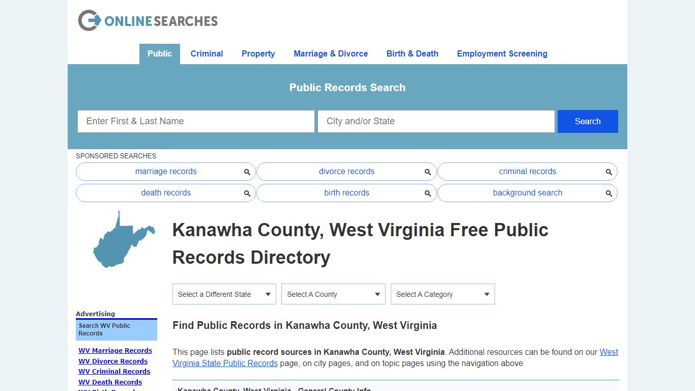 Kanawha County, West Virginia Free Public Records Directory